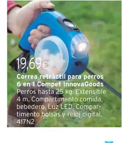 Cadena88 Correa retráctil para perros 6 en 1 Compet Innova Goods oferta