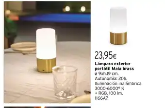 Cadena88 Lámpara exterior portátil Maia brass oferta