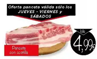 Supermercados Piedra Panceta con costilla oferta
