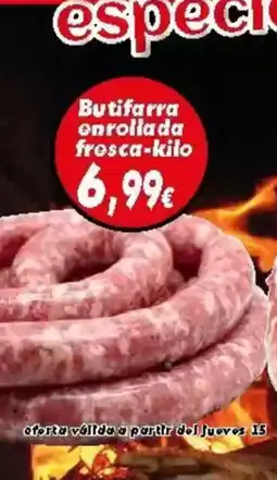 Supermercados Piedra Butifarra enrollada fresca oferta