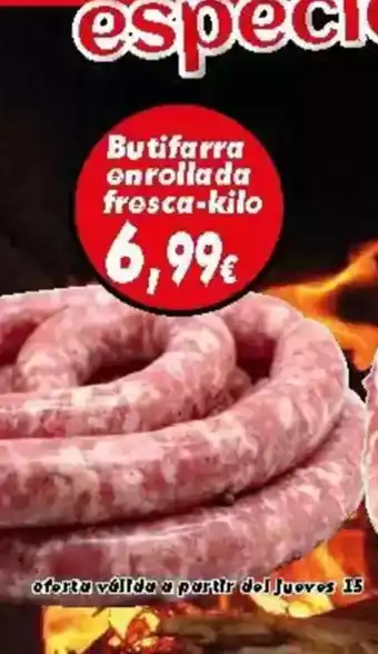 Supermercados Piedra Butifarra enrollada fresca oferta