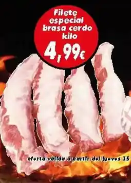 Supermercados Piedra Filete especial brasa cerdo oferta