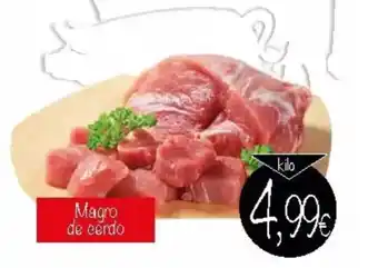 Supermercados Piedra Magro de cerdo oferta