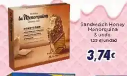 Supermercados Piedra Sandwich Honey Menorquina oferta