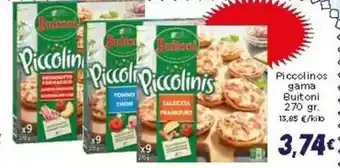 Supermercados Piedra PICCOLINOS Gama Buitoni oferta