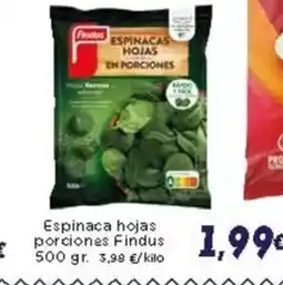 Supermercados Piedra FINDUS Espinaca hojas porciones oferta