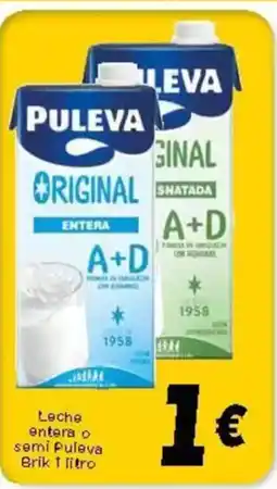 Supermercados Piedra PULEVA Leche entera o semi oferta