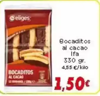 Supermercados Piedra Bocaditos al cacao oferta