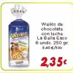 Supermercados Piedra WEIKIS de chocolate con leche oferta