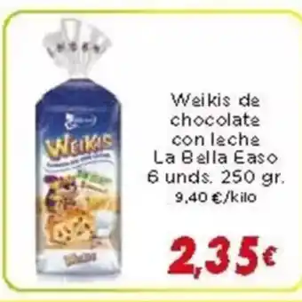 Supermercados Piedra WEIKIS de chocolate con leche oferta