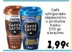 Supermercados Piedra KAIKU Café refrigerado cappuccino o proteina oferta