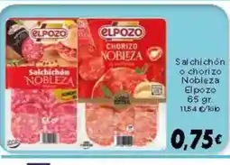 Supermercados Piedra ELPOZO Salchichón o chorizo Nobleza oferta