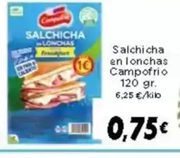 Supermercados Piedra CAMPOFRIO Salchicha 16 en lonchas oferta
