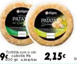 Supermercados Piedra Tortilla con o sin cebolla oferta