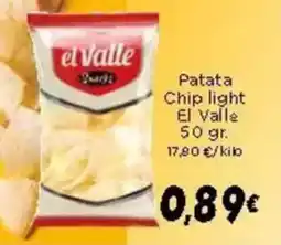 Supermercados Piedra EL VALLE Patata Chip light oferta