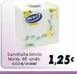 Supermercados Piedra NICKY Servilleta limón oferta