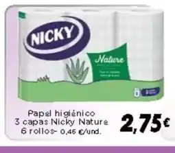 Supermercados Piedra NICKY Papel higiénico 3 capas oferta