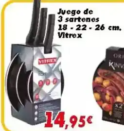 Supermercados Piedra Juego de 3 sartenes oferta