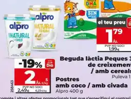 Dia Postres amb coco / amb civada oferta