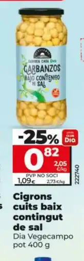 Dia Cigrons cuits baix contingut de sal oferta
