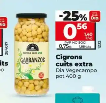 Dia Cigrons cuits extra oferta