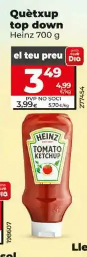 Dia Quètxup top down oferta
