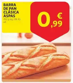 Alcampo Barra de pan clasica aspas oferta