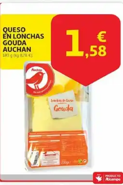 Alcampo Queso en lonchas gouda oferta