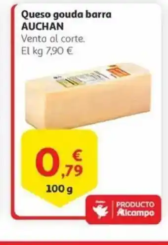 Alcampo AUCHAN Queso gouda barra oferta