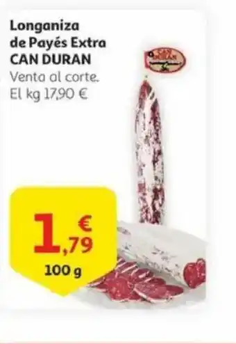Alcampo CAN DURAN Longaniza de Payés Extra oferta