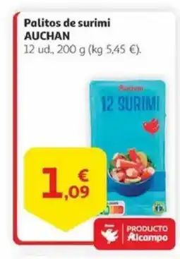 Alcampo AUCHAN Palitos de surimi oferta