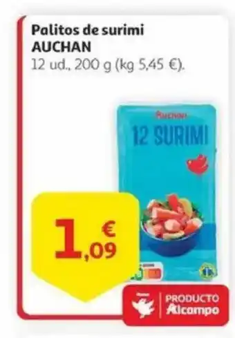 Alcampo AUCHAN Palitos de surimi oferta