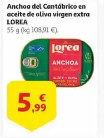 Alcampo LOREA Anchoa del Cantábrico en aceite de oliva virgen extra oferta