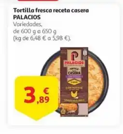 Alcampo PALACIOS Tortilla fresca receta casera oferta