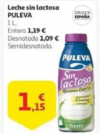 Alcampo PULEVA Leche sin lactosa oferta