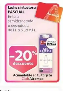 Alcampo PASCUAL Leche sin lactosa oferta