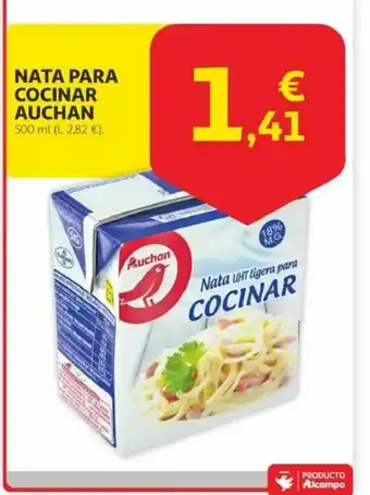 Alcampo AUCHAN Nata para cocinar oferta