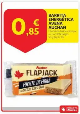 Alcampo Barrita energética avena oferta