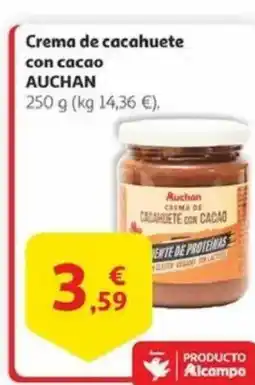 Alcampo AUCHAN Crema de cacahuete con cacao oferta
