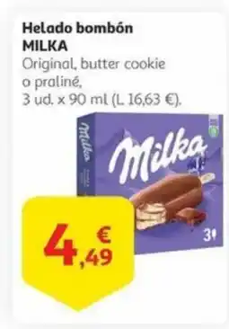 Alcampo MILKA Helado bombón oferta
