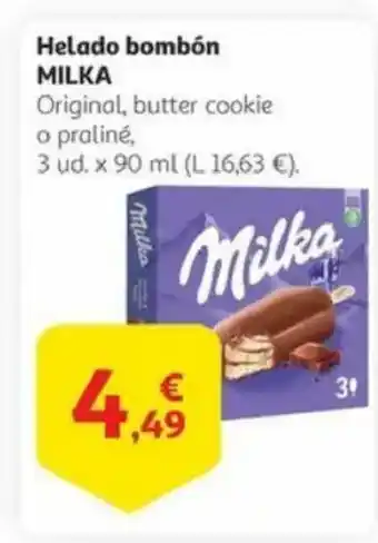 Alcampo MILKA Helado bombón oferta