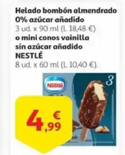 Alcampo Helado bombón almendrado 0% azúcar añadido oferta