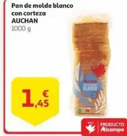 Alcampo AUCHAN Pan de molde blanco con corteza oferta