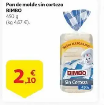 Alcampo BIMBO Pan de molde sin corteza oferta