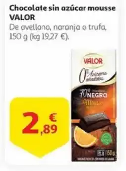 Alcampo VALOR Chocolate sin azúcar mousse oferta
