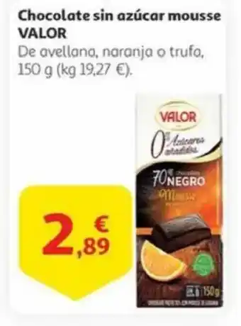 Alcampo VALOR Chocolate sin azúcar mousse oferta