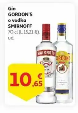 Alcampo GORDON'S SMIRNOFF Gin o vodka oferta