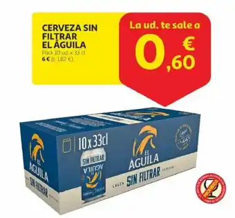 Alcampo EL ÁGUILA Cerveza sin filtrar oferta