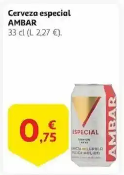 Alcampo AMBAR Cerveza especial oferta