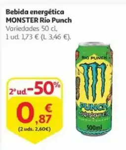 Alcampo MONSTER Bebida energética Río Punch oferta